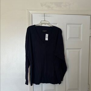 Lane Bryant Navy Blue V-Neck Sweater
